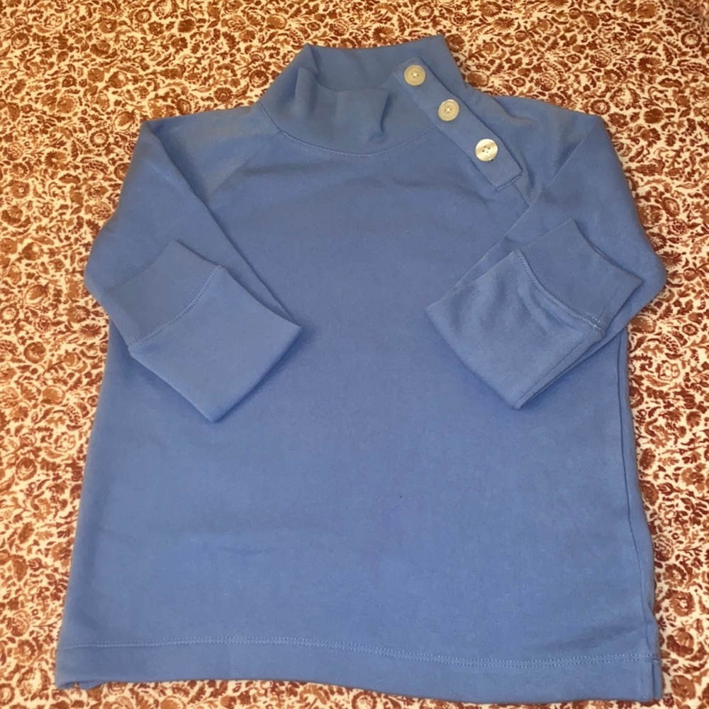 Girls' button-neck tunic sweatshirt in cloud spun fleece